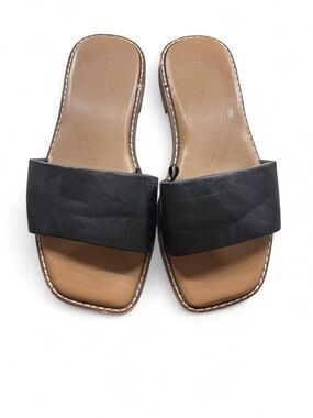 Torrid Black Wide Strap Slide Sandals